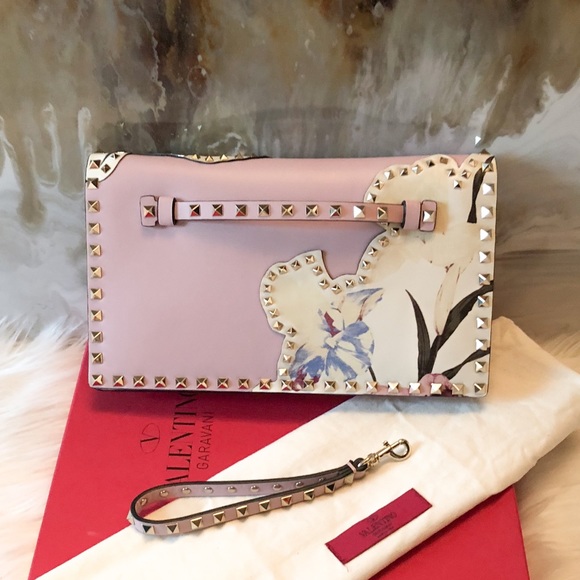 3K Valentino Pink Kimono 1997 Rockstud Clutch - Picture 2 of 8